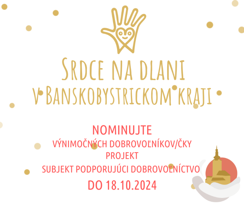 Otvárame osemnásty ročník oceňovania Srdce na dlani v Banskobystrickom kraji